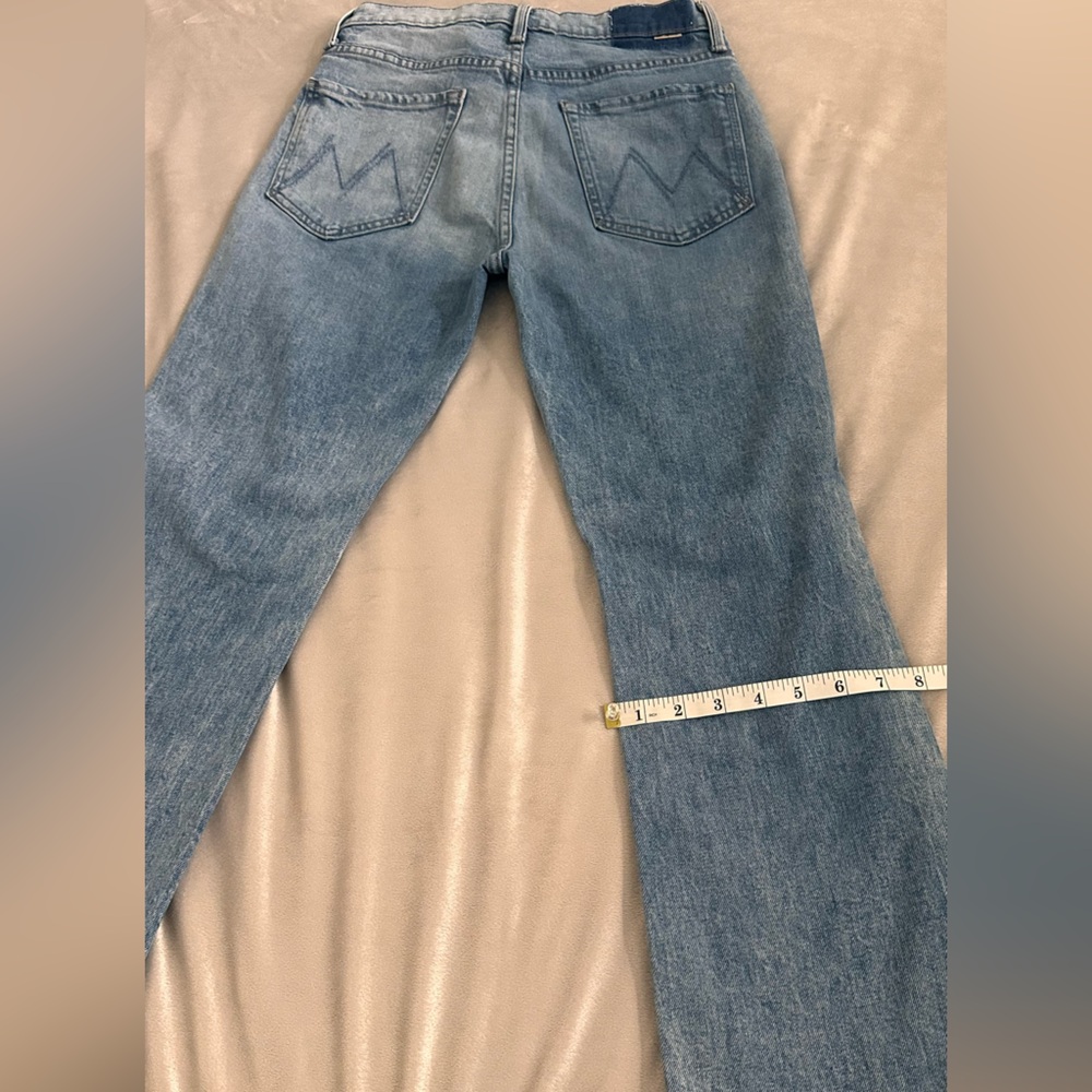 MOTHER Straight Leg Jeans in Light Blue Wash - Picture 5 of 9